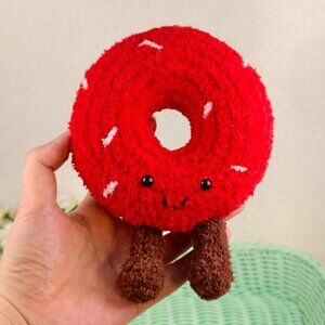 Handmade Amigurumi Crochet Donut Plushie